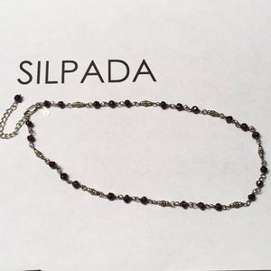 Silpada Sterling Silver & Garnet Bead Necklace